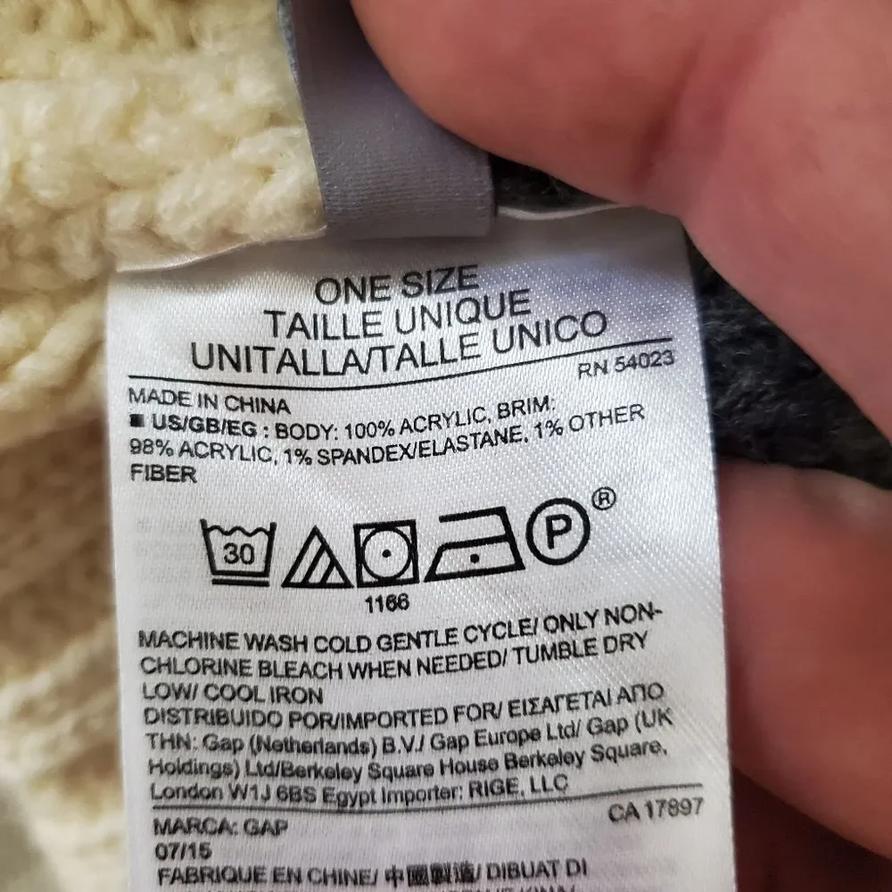 Gap Peace Pom Pom Beanie